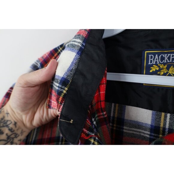 Vintage 80s 90s Streetwear Mens Large Double Pocket Knit Collared Button Shirt - Picture 11 of 14